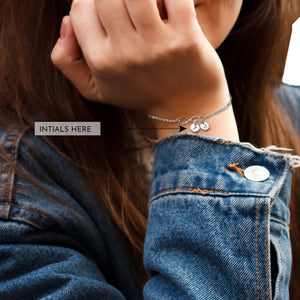 Infinity Bracelet / Anklet with Initial Charms