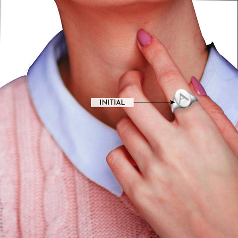 Image of Personalized Initial Signet Ring