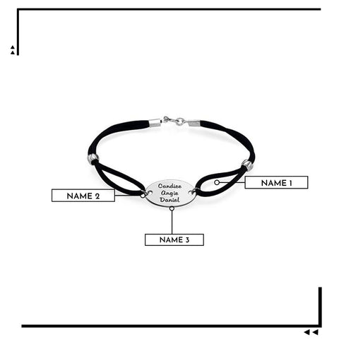 Image of Engraved Oval Tag Bracelet for Moms