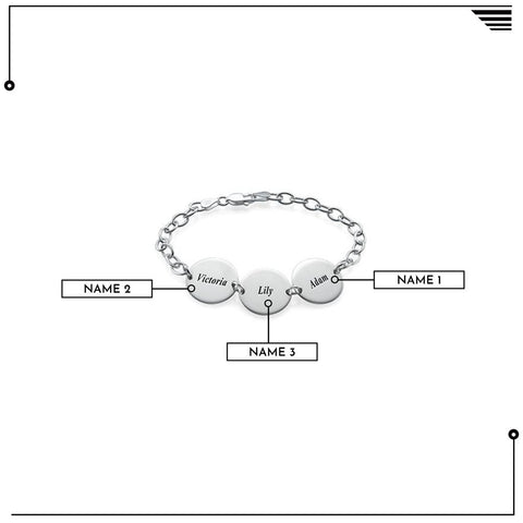 Image of Special Gift for Mom/Friend - Disc Name Bracelet