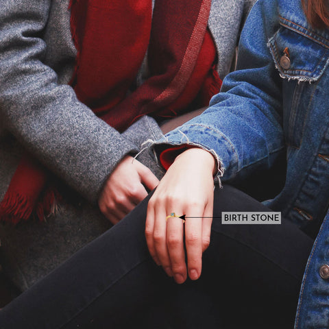 Image of Stackable Square Stone Ring