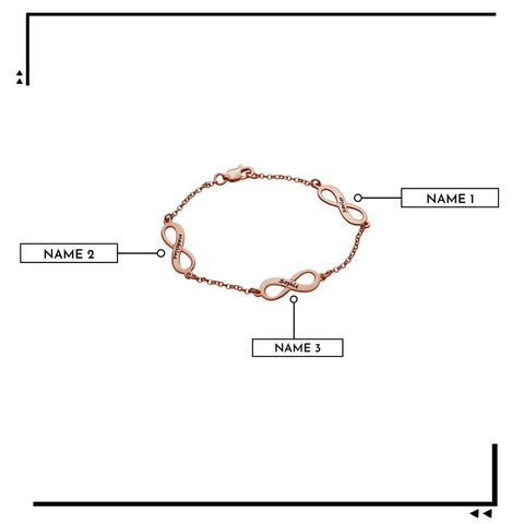 Image of Multiple Name Infinity Bracelet