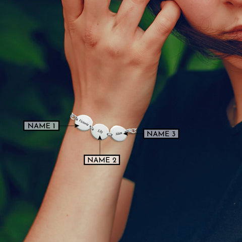 Image of Special Gift for Mom/Friend - Disc Name Bracelet