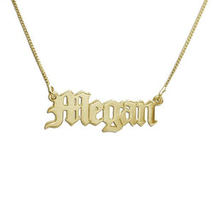 Old English Name Necklace