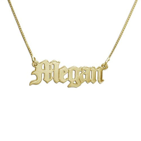 Image of Old English Name Necklace