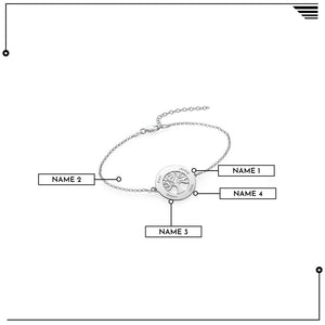 Engraved Family Tree Bracelet with Names