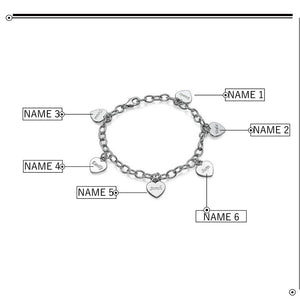 Mother's Personalized Heart Charm Bracelet