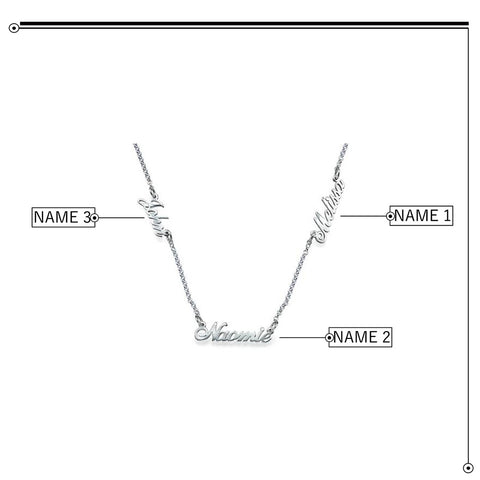 Image of Multiple Name Necklace