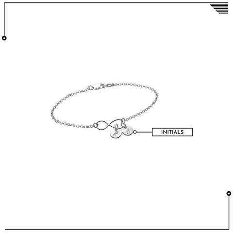 Image of Infinity Bracelet / Anklet with Initial Charms