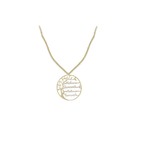 Image of Customized Family Tree Pendant Necklace