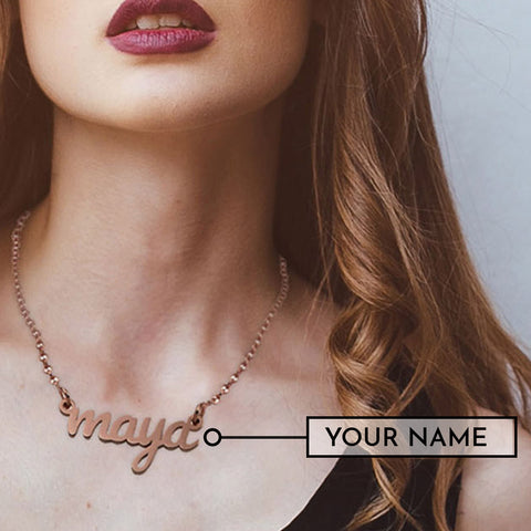 Image of Script Name Necklace