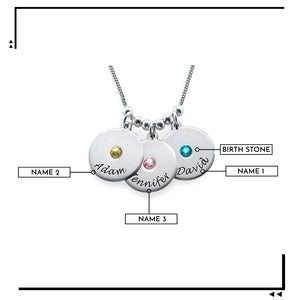 Disc and Birthstone Necklace