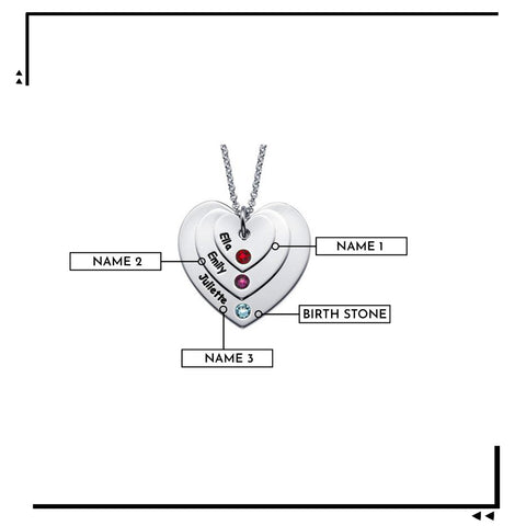 Image of Heart-Shaped Birthstone Necklace for Someone Special