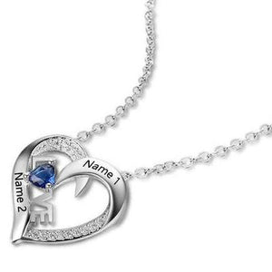 Personalized Love Necklace engraved with names