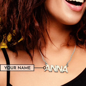 Personalized Necklace with All Capitals Name