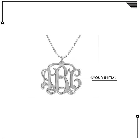 Image of Glamorous Customized Monogram Necklace