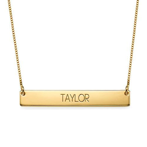 Image of Captivating Bar Necklace With All Uppercase Letters