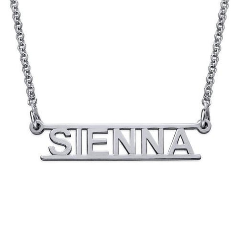 Image of Chic Bar Name Necklace in Cut Out Design