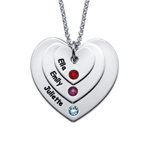 Image of Heart-Shaped Birthstone Necklace for Someone Special