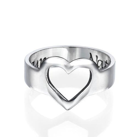 Image of Customized Engraved Heart Ring