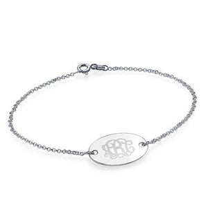 Engraved Oval Monogram Bracelet