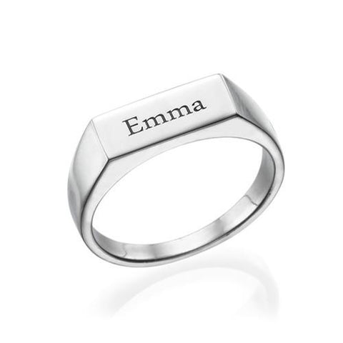 Image of Personalized Engraved Signet Ring