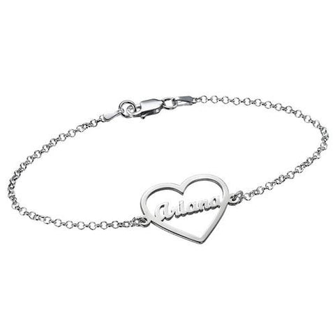 Image of Personalized Heart Bracelet with Name