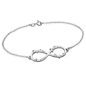 Cute Infinity 4 Names Bracelet