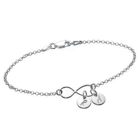 Image of Infinity Bracelet / Anklet with Initial Charms