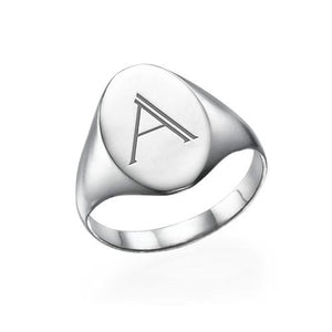 Personalized Initial Signet Ring