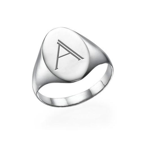 Image of Personalized Initial Signet Ring