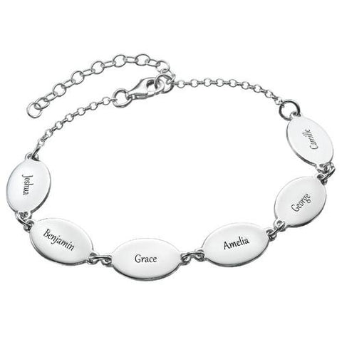 Image of Beautiful Bracelet with Names in Oval Design