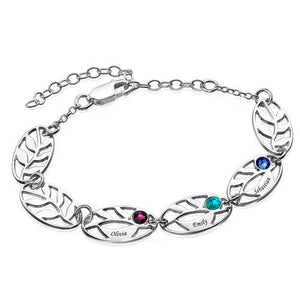 Leaf Bracelet with Engraving