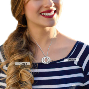 Personalized Interlinked Circle Necklaces