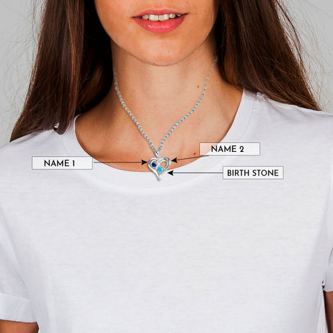 Image of Personalized Birthstone & Name Necklace