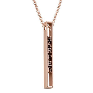 Stylish Personalized 3D Bar Necklace