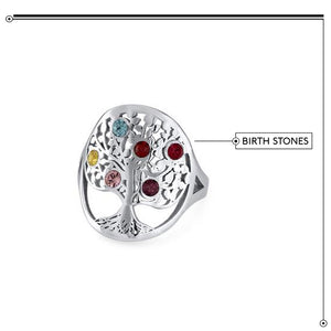 Family Tree Ring with Birthstones