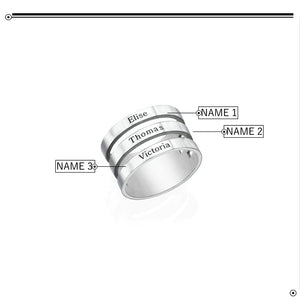 Three Name Ring as a Tribute to Loved Ones