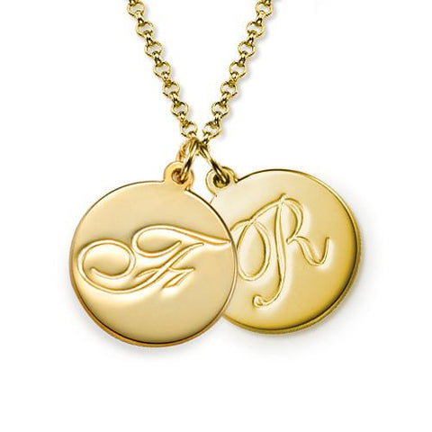 Image of Script Initial Pendants Necklace