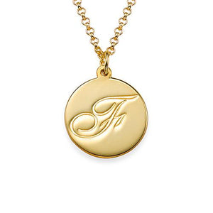 Script Initial Pendant Necklace