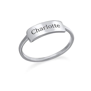 Beautiful Engraved Nameplate Ring