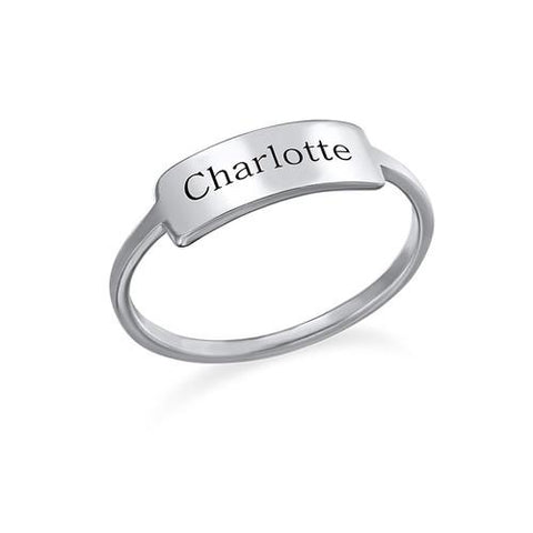 Image of Beautiful Engraved Nameplate Ring