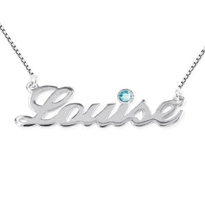 Name Necklace with Diamond Style Accent