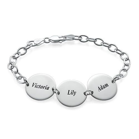 Image of Special Gift for Mom/Friend - Disc Name Bracelet