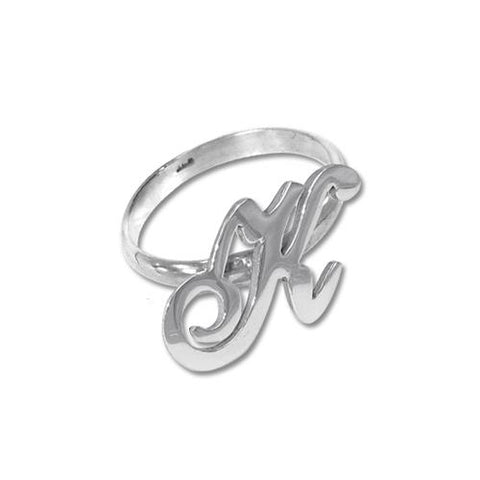 Image of Cute Customized Ring with Initial