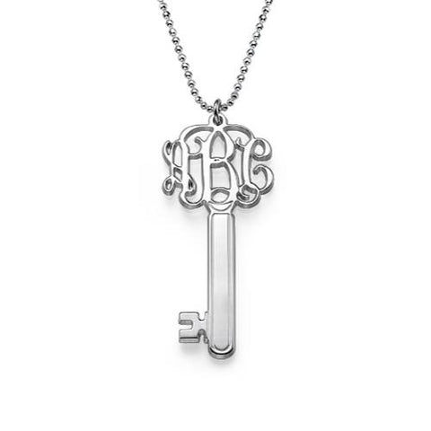 Image of Personalized Monogram Key Necklace