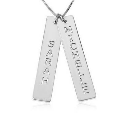 Image of Personalized Bar Necklace With Names