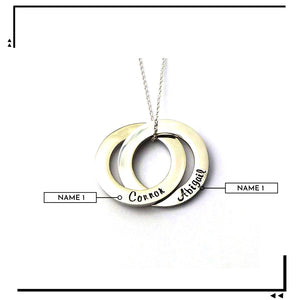 Personalized Interlinked Circle Necklaces