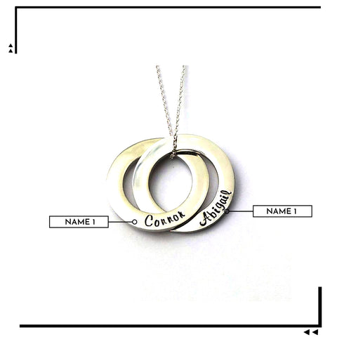 Image of Personalized Interlinked Circle Necklaces