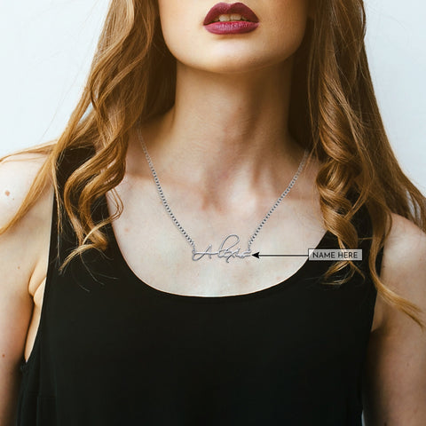 Image of Signature Personalized Script Necklace